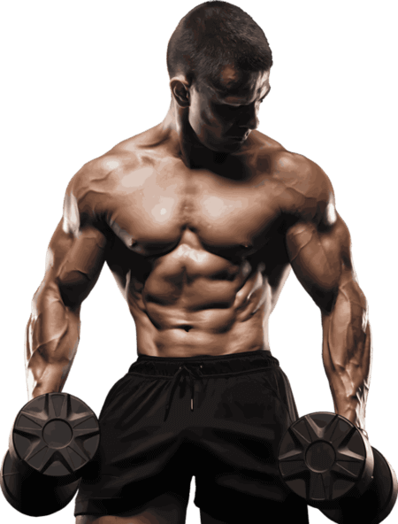 Muscls performans merkezinde ağırlık kaldıran sporcu